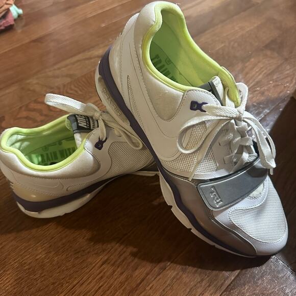 2011 Nike Womens Retro Trainer One Air Max Sneakers 8.5 white lime purple casual - Picture 7 of 15